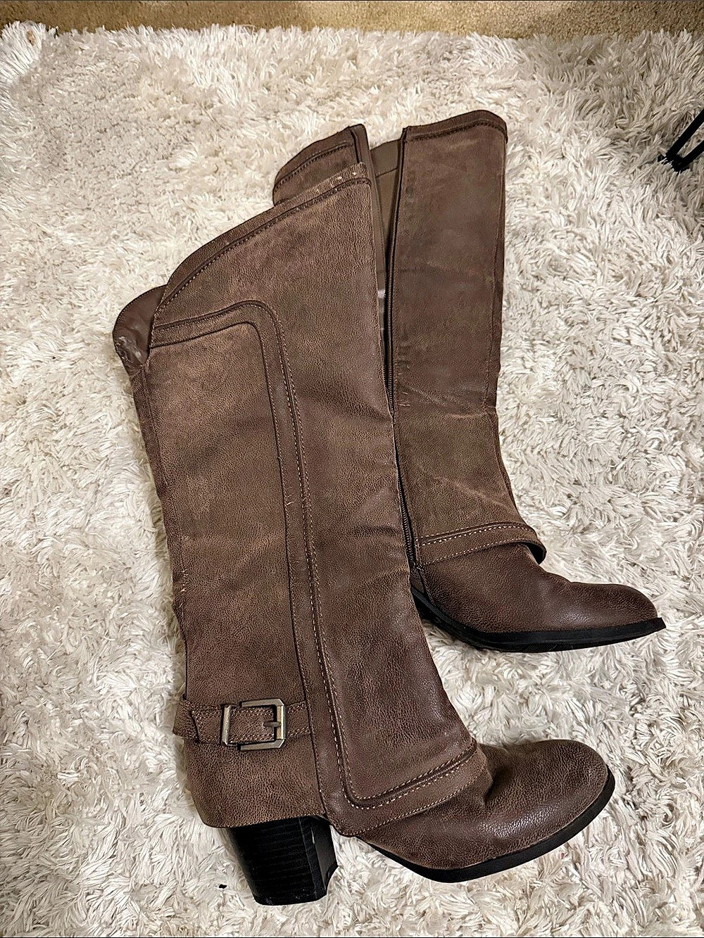 Fergalicious Brown Heeled Knee-High Boots